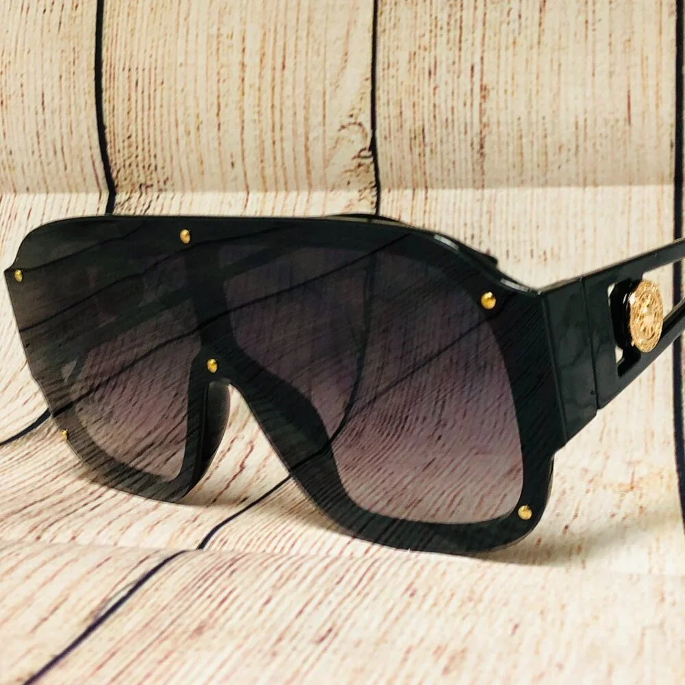 Men Designer Sunglasses Large Frame Outdoor Driving Shades Vintage Large Eyewear